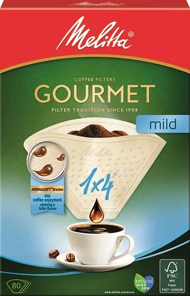 Filter na kávu Melitta filtre 1x4/80 Gourmet MILD