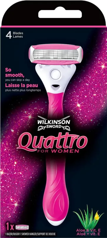 Dámska holítka WILKINSON Quattro for Women holiaci strojček + 1 náhradná hlavica