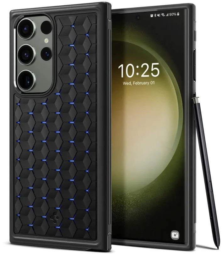 Kryt na mobil Spigen Cryo Armor Matte Black Samsung Galaxy S23 Ultra