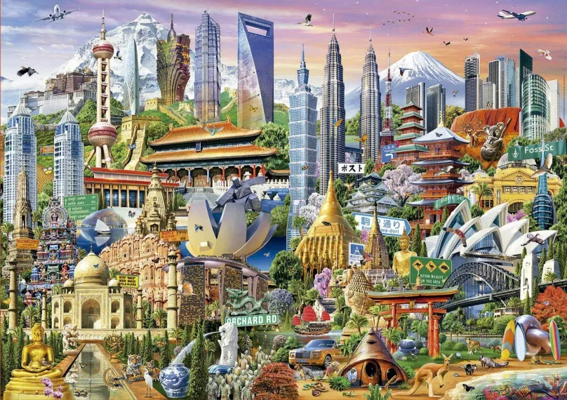 Puzzle Educa Puzzle Divy Ázie 1500 dielikov