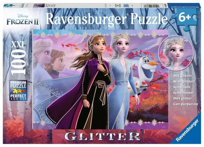 RAVENSBURGER Trblietavé puzzle Ľadové kráľovstvo 2 XXL 100 dielikov