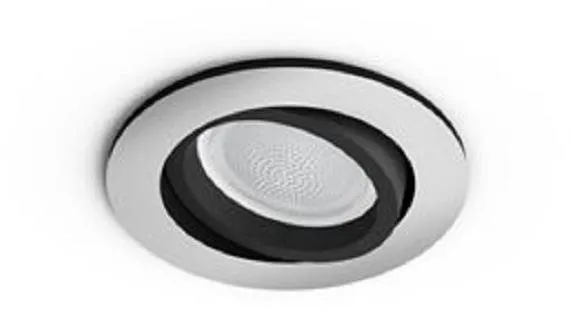 Philips Hue 8719514338623 LED zápustné svietidlo Centura 1x5,7W | GU10 | 350lm | 2200-6500K - Bluetooth, stmievateľné, White and color ambiance + 16 miliónov farieb, hliník