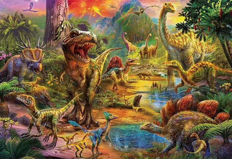 Puzzle Educa Puzzle Územie dinosaurov 1000 dielikov