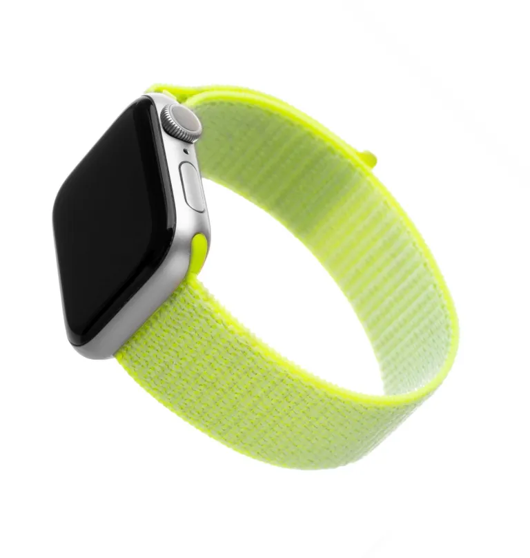 Remienok FIXED Nylon Strap pre Apple Watch 42/44/45/Ultra 49mm limetkový