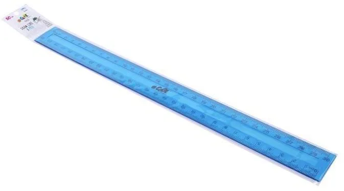 Pravítko #COOL BY VICTORIA 30 cm, nelámavé, modré, klasické, obojstranné, dĺžka 30 cm, mat