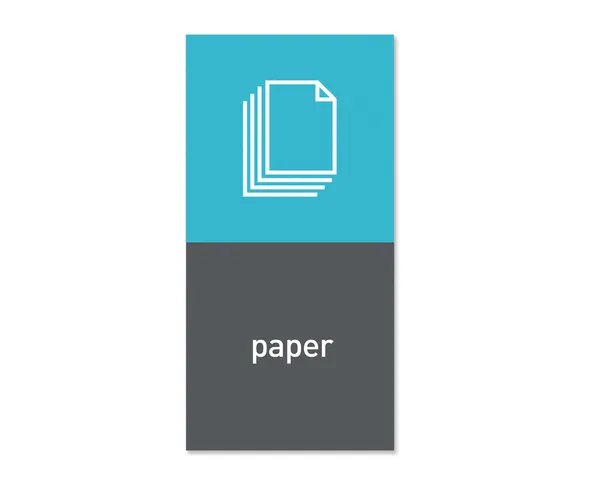 Simplehuman magnetický štítok na odpadkový kôš - papier "paper"