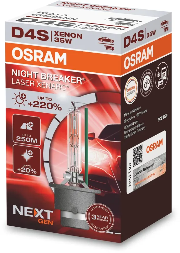 Xenónová výbojka Osram Xenarc D4S Night Breaker Laser Next. gén+220%