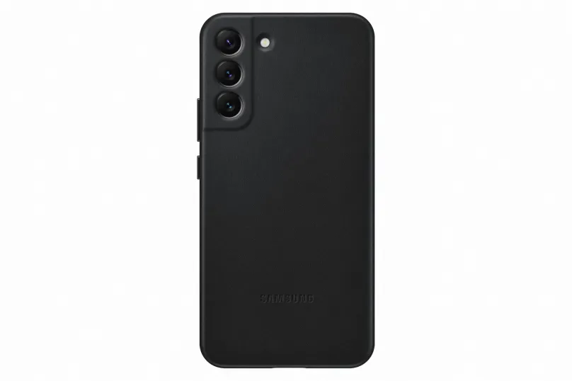 Kryt na mobil Samsung Galaxy S22+ 5G Kožený zadný kryt čierny
