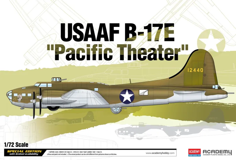 Model lietadla Model Kit lietadlo 12533 - USAAF B-17E "Pacific Theater"