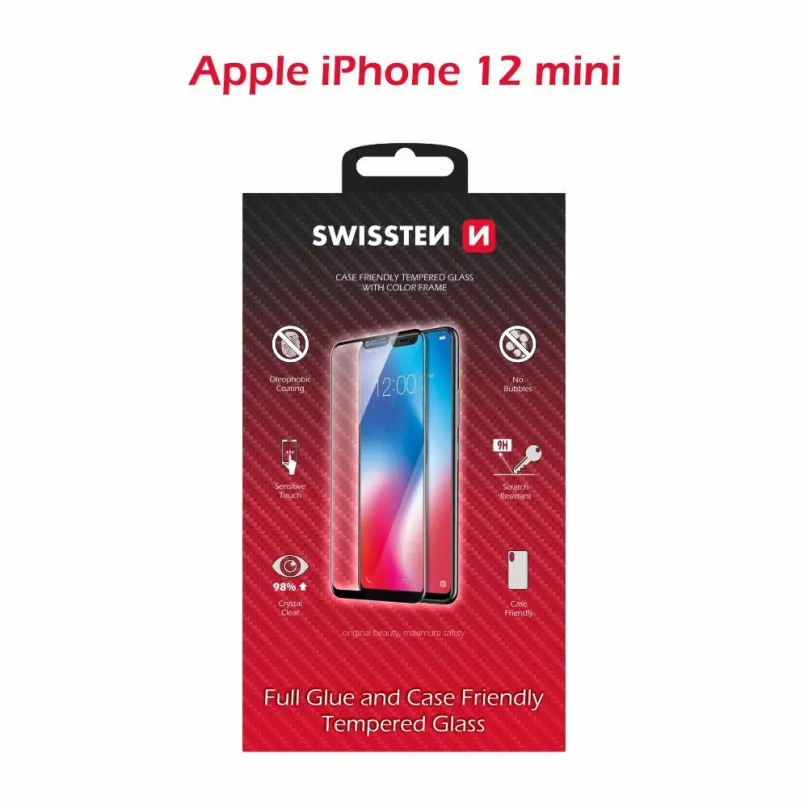 Ochranné sklo Swissten Case Friendly pre iPhone 12 mini