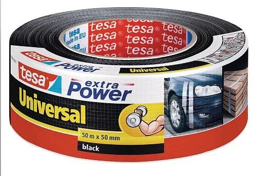Lepiaca páska tesa Extra Power Universal, textilná, čierna, 50m:50mm