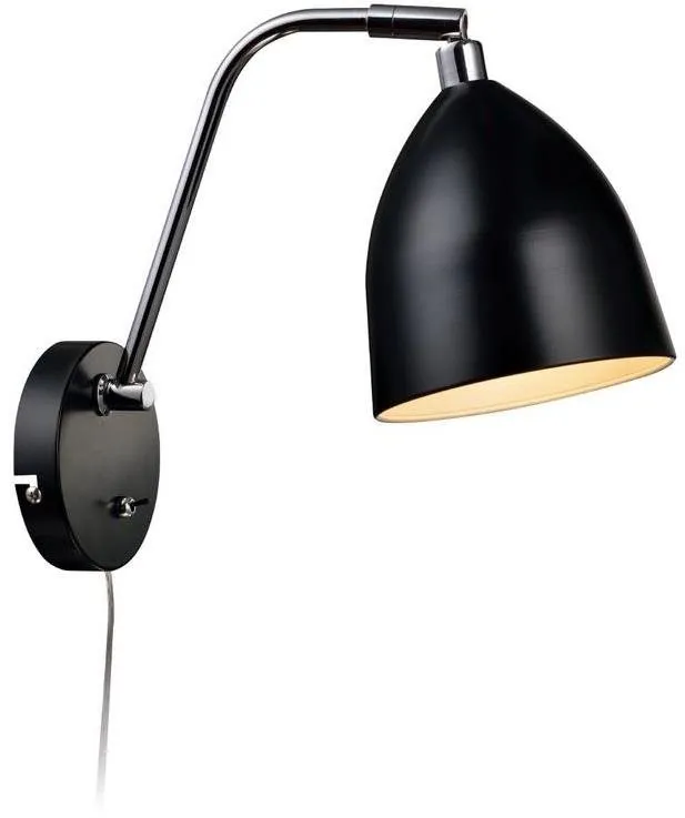Nástenná lampa Markslöjd 105027 - Nástenné svietidlo HAMINA 1xE27/40W/230V Čierna