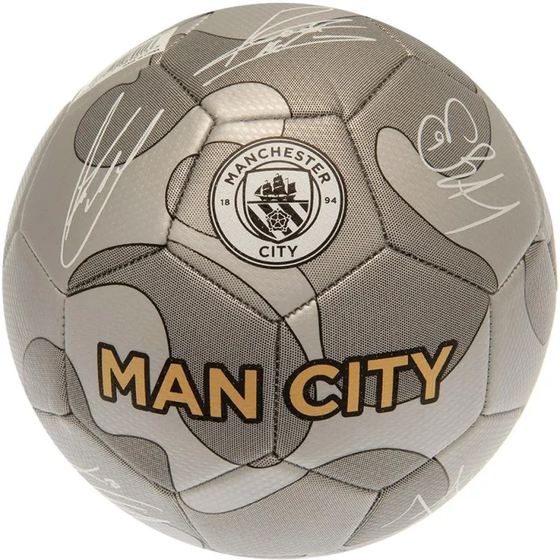 Futbalová lopta Fan-shop Manchester City Camo s podpismi
