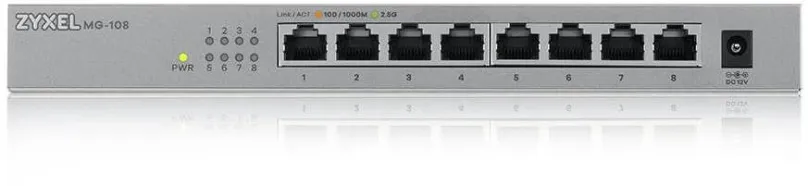 Switch Zyxel MG-108-ZZ0101F, desktop, 8x RJ-45, 8x 10/100/1000Base-T, Auto-MDI/MDIX, plu