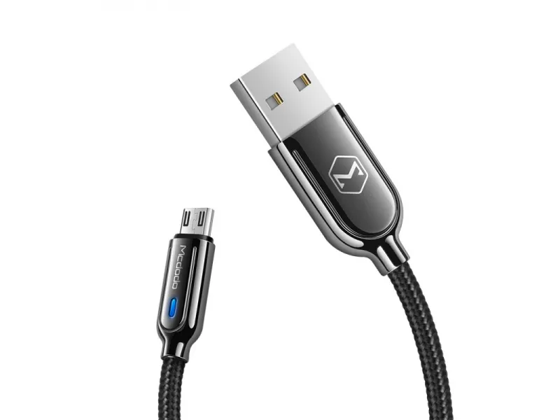 Mcdodo nabíjací/dátový kábel Micro USB s inteligentným vypnutím Smart Series 1,5 m čierna