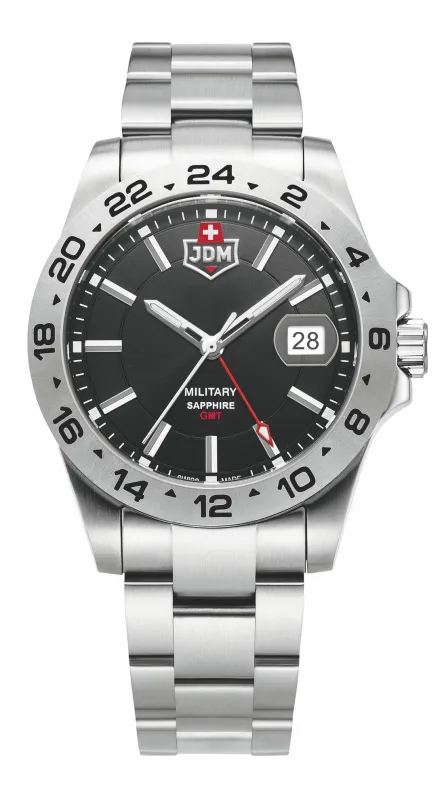 Pánske hodinky JDM Military Delta 24, strieborné