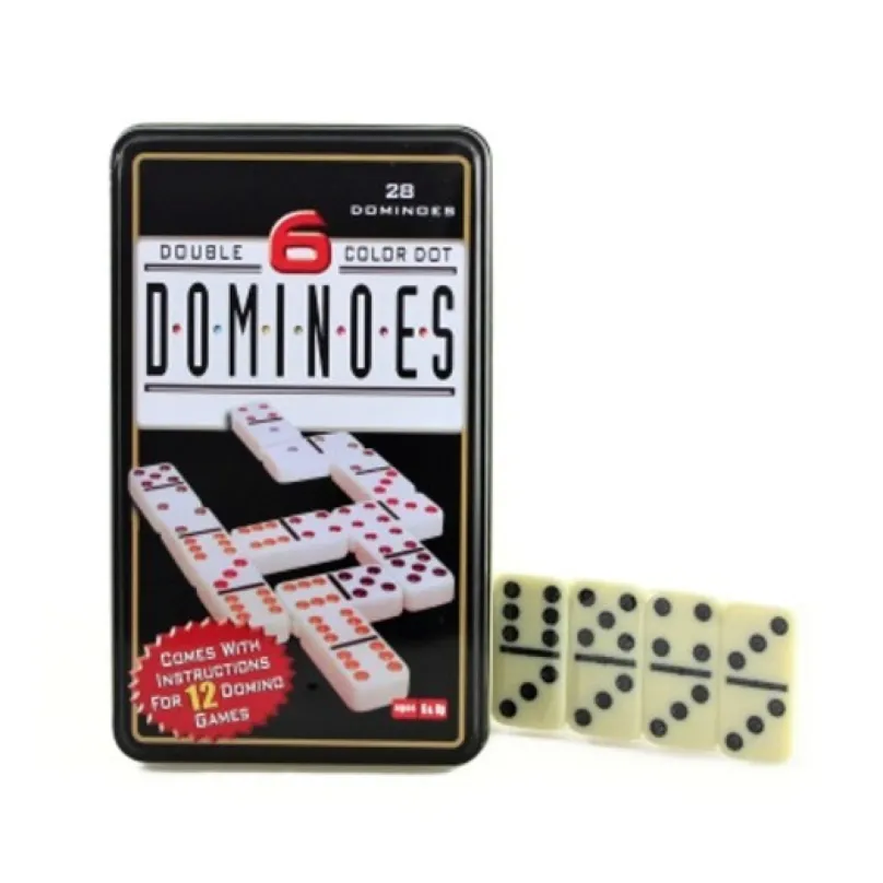 Domino v plechovej krabičke