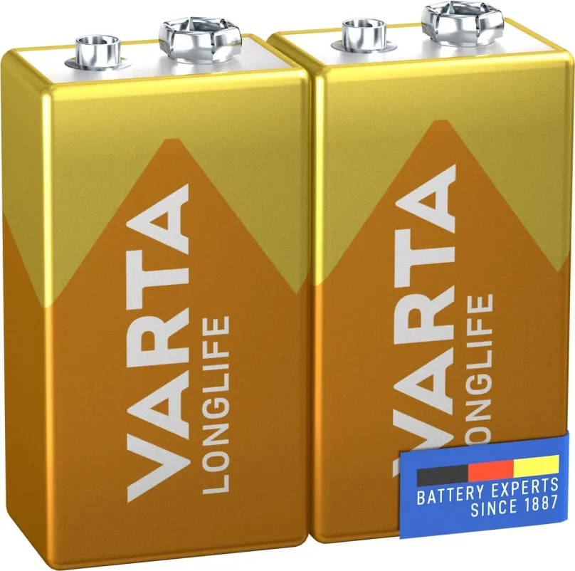 Jednorazová batéria VARTA alkalická batéria Longlife 9V 2ks
