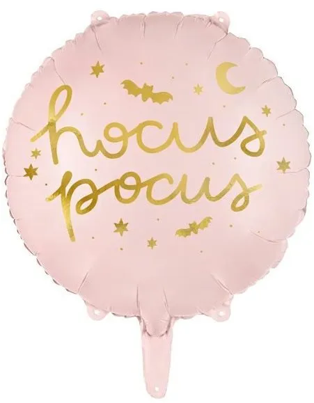 Balóniky Fóliový balónik hocus pocus - ružový - halloween - čarodejnica - 45 cm
