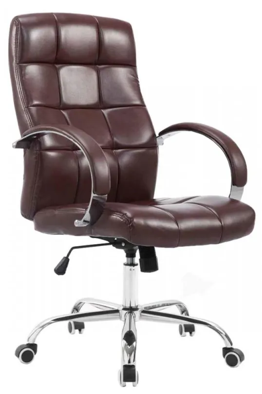 Kancelárska stolička BHM GERMANY Mikos, syntetická koža, červenohnedá