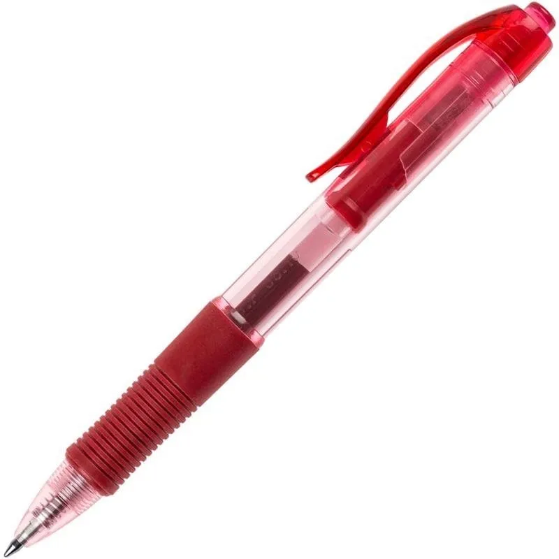 Roller Q-CONNECT Sigma červený, tekutý atrament, červená farba náplne, pogumovaný úchop, p