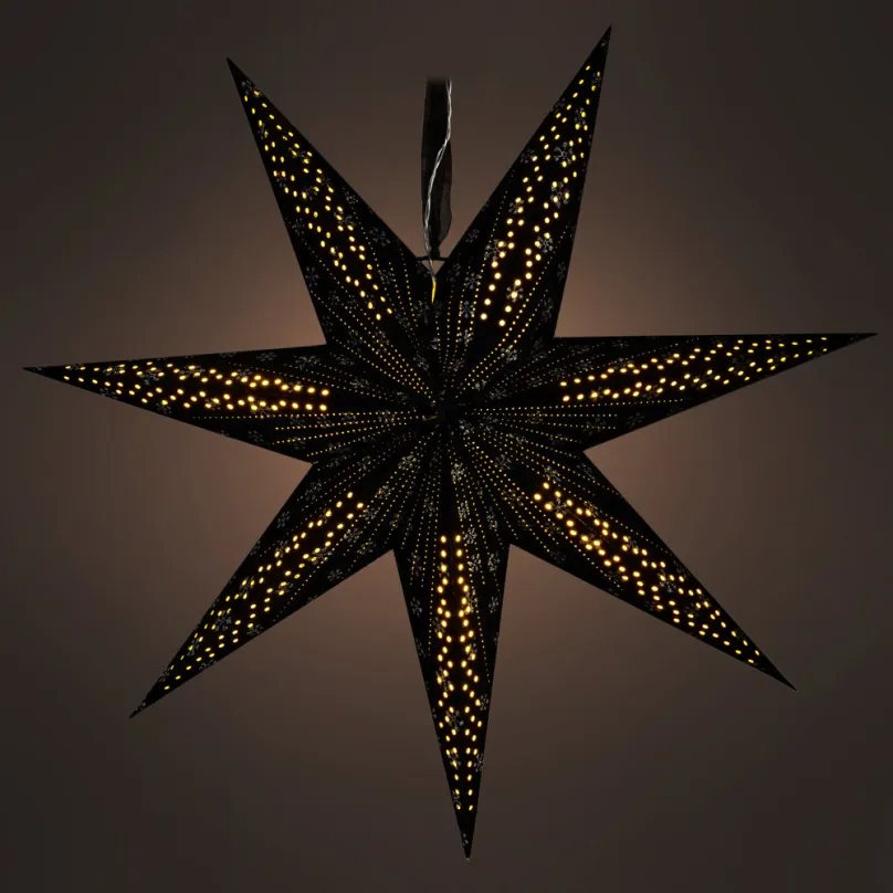 Svietiaca hviezda RETLUX RXL 342 hviezda čierna 10LED WW