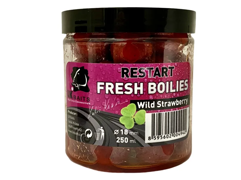LK Baits Fresh Boilies Reštart Wild Strawberry 250ml 18mm
