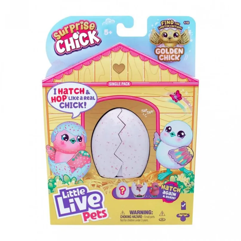 Interaktívna hračka Little Live Pets Chick Pink - ružové kuriatko