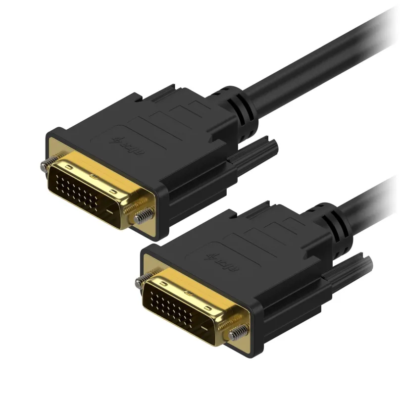 Video kábel AlzaPower DVI-D na DVI-D Dual Link prepojovací 3m