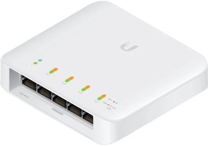 Switch Ubiquiti USW-FLEX, desktop, 5x RJ-45, Power over Ethernet (PoE) a VLAN (virtual loc