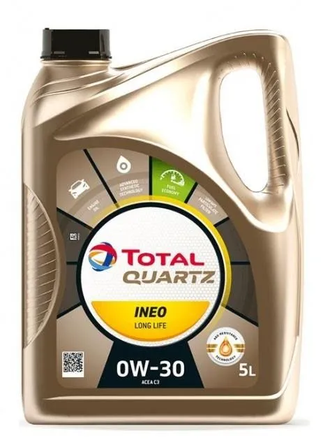 Motorový olej TOTAL QUARTZ INEO LongLife 0W-30 5l, syntetický, longlife, ACEA C3, CZ dis