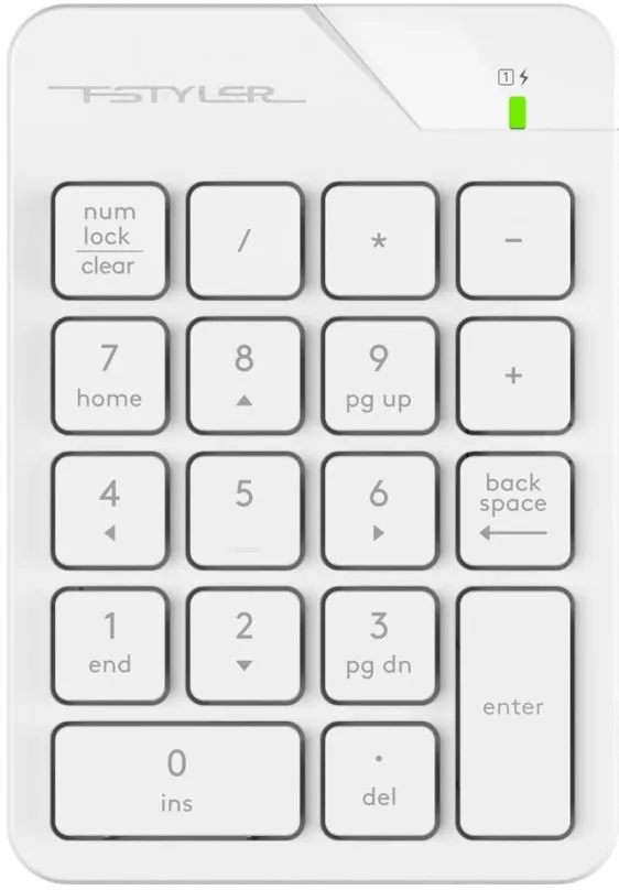 Numerická klávesnica A4tech FSTYLER, biela