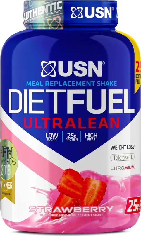 Proteín USN Diet Fuel Ultralean, 1000g, jahoda