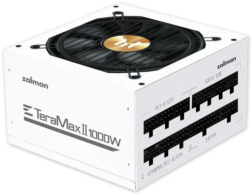 Počítačový zdroj Zalman TeraMax II 1000 W White, 1000 W, ATX, 80 PLUS Gold, účinnosť 90%,