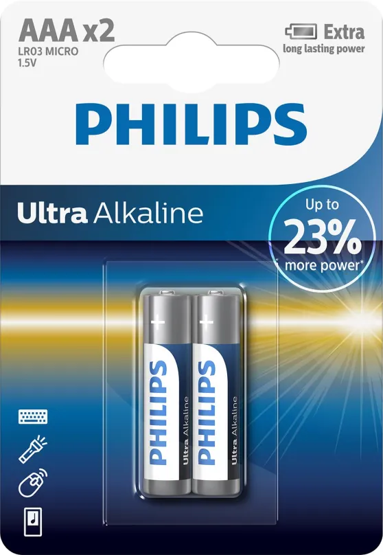 Jednorazová batéria Philips LR03E2B 2 ks v balení