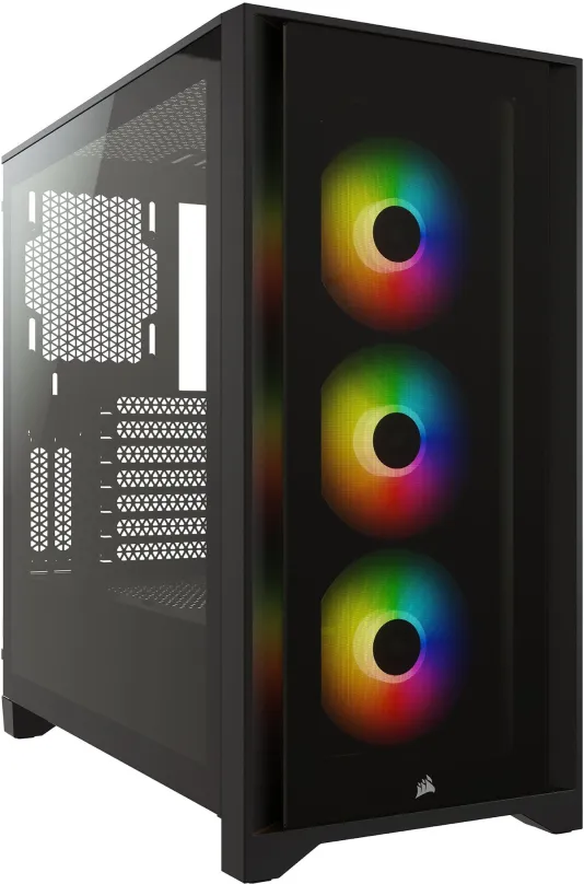 Počítačová skriňa Corsair iCUE 4000X RGB Tempered Glass Black