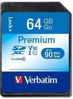 Pamäťová karta Verbatim SDXC 64GB Premium
