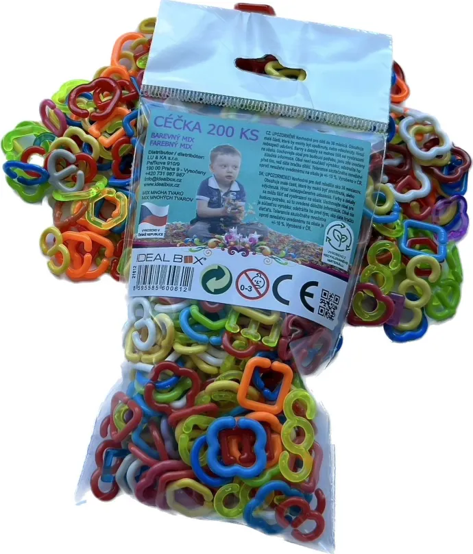 Kreatívna hračka Ideal Box Céčka 200 ks – farebný mix
