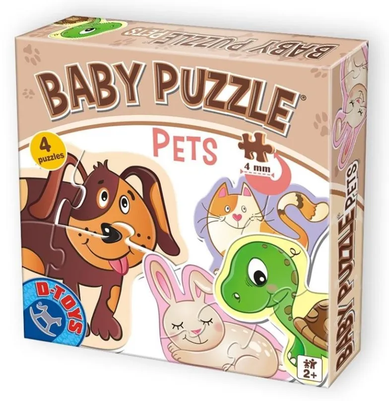 Puzzle D-Toys Baby puzzle Domáci miláčikovia 4v1 (2-4 dieliky)