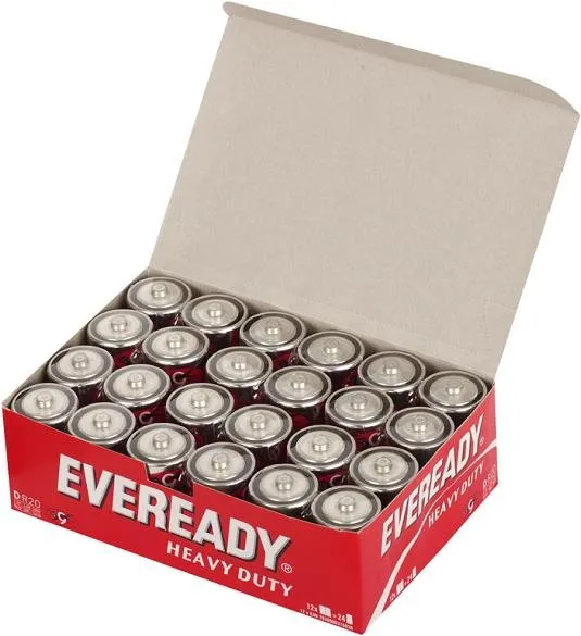 Jednorazová batéria Energizer Eveready D zinkochloridová batéria 24 ks