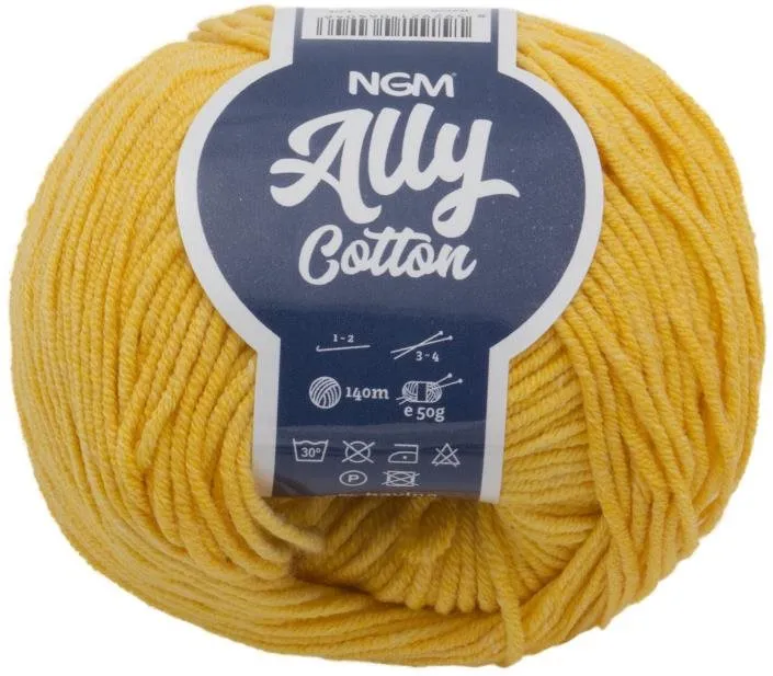 Priadza Ally cotton 50g - 039 žltá