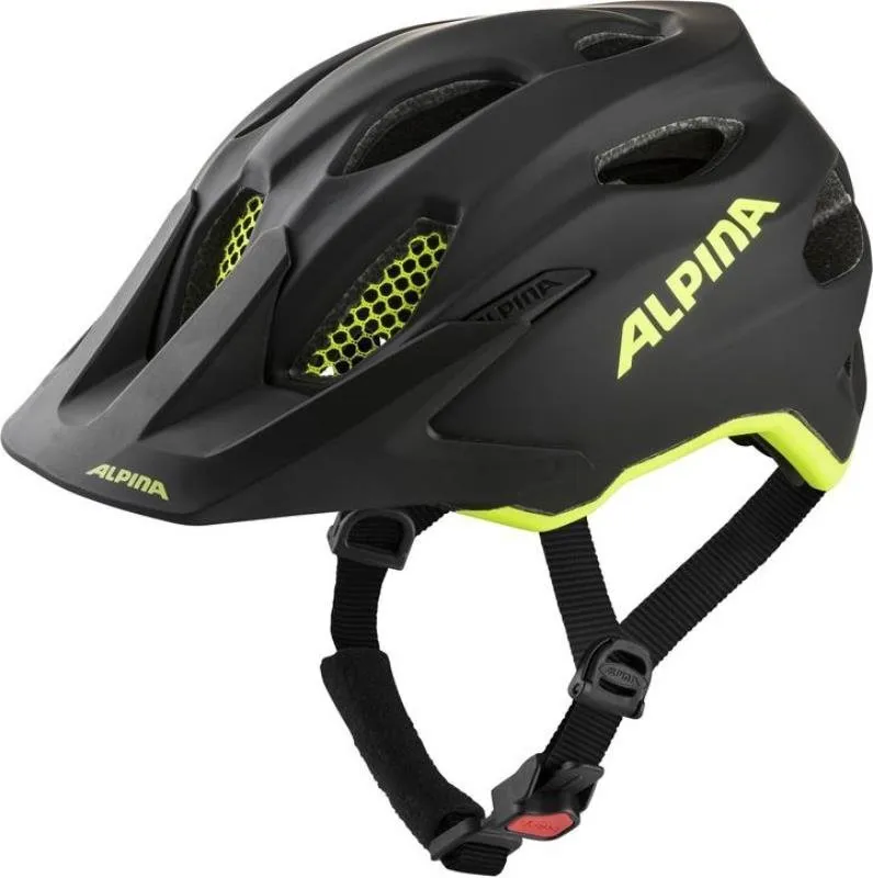 Helma na bicykel ALPINA CARAPAX JR. FLASH black-neon yellow matt 51-56cm
