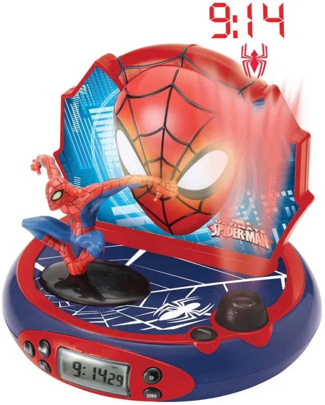Budík Lexibook Spider-Man Hodiny s projektorom a zvuky