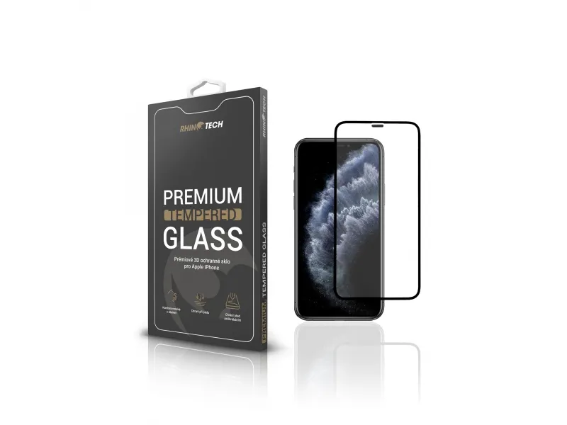 RhinoTech Tvrdené ochranné 3D sklo pre Apple iPhone X / XS / 11 Pro