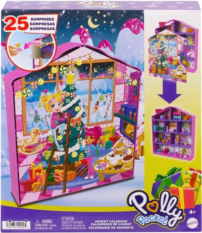 Mattel Polly Pocket Adventný kalendár 2023 Perníková chalúpka, HKW16