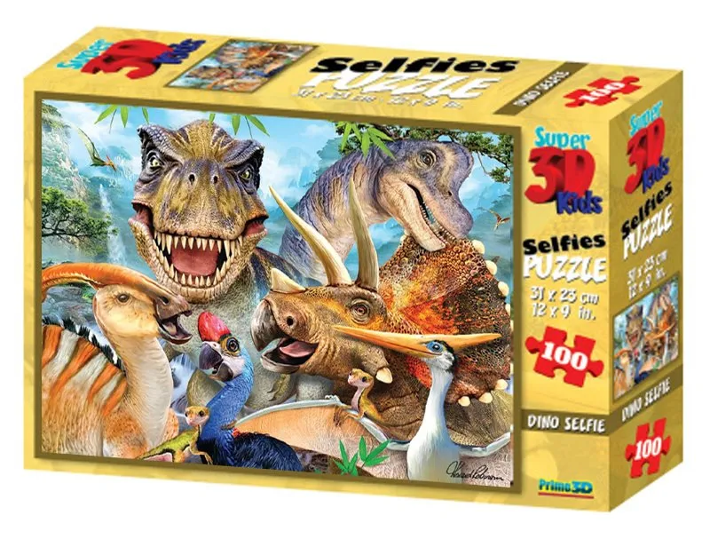 PRIME 3D Puzzle Dinosaurie selfie 3D 100 dielikov