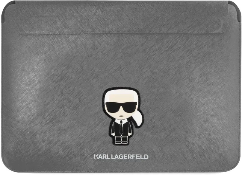 Puzdro na notebook Karl Lagerfeld Saffiano Ikonik Computer Sleeve 16" Silver