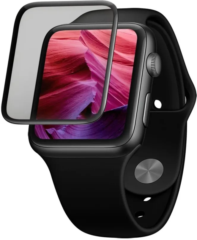Ochranné sklo FIXED 3D Full-Cover s aplikátorom pre Apple Watch 44mm čierne