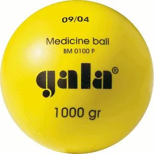 Medicinbal Gala Medicinbal plastový 1 kg, 1 kg, klasický, priemer 12 cm, žltá farba