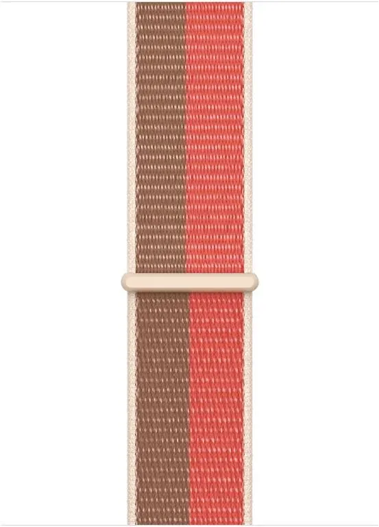 Remienok Apple Watch 41mm pomelovo ružový / žltohnedý prevliekací športový remienok